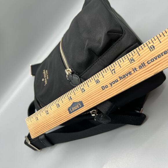 Kate Spade Bag Womens Mini Black Nylon Leather Backpack Gold Zip Travel main image 7